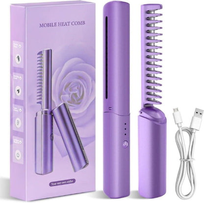 Meneflix - Portable Mini Hair Straightener  Comb