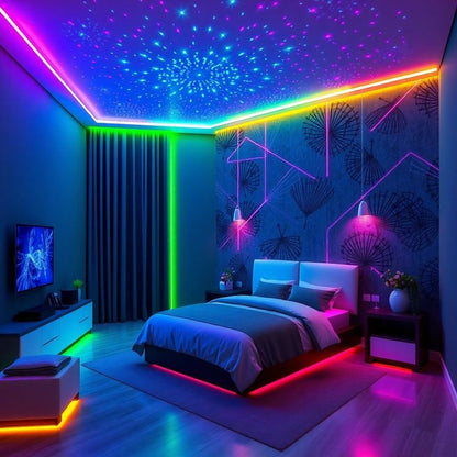 NEON- RGB LED Strip Lights with App & Remote | Music Sync Rope Light for Room